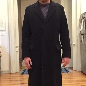 Black wool long coat
